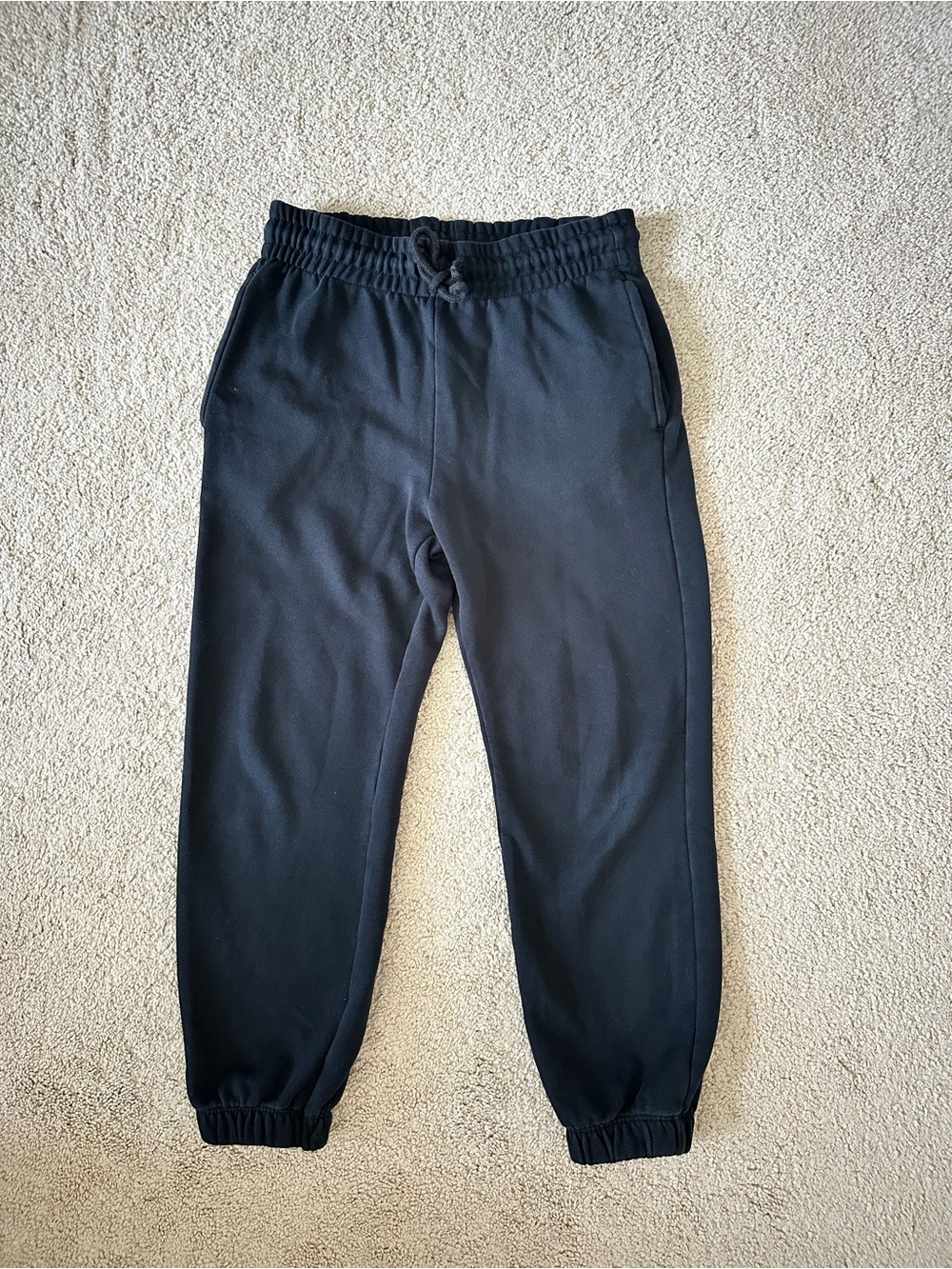 Kids Boy’s Cotton Black Sweatpants Joggers Size 8-9